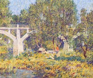 Concrete Bridge by Robert Spencer, hand-painted oil painting reproduction
