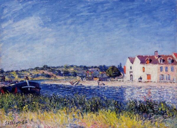 Confluence of the Seine and the Loing by Alfred Sisley, hand-painted oil painting reproduction