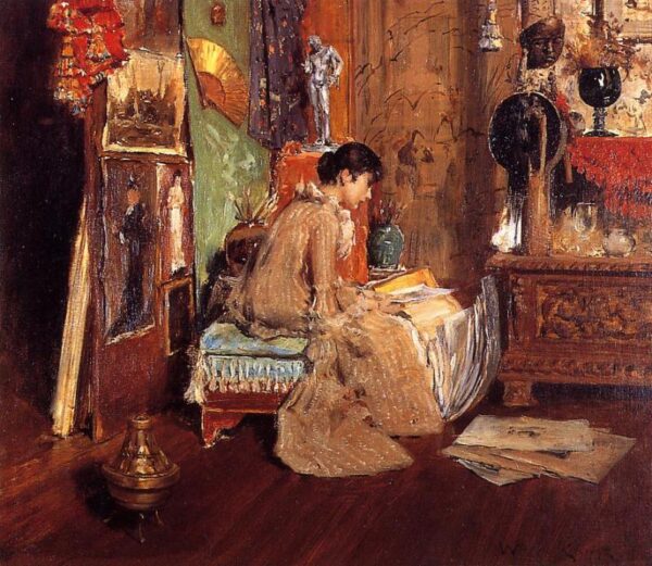 Connoisseur by William Merritt Chase, hand-painted oil painting reproduction