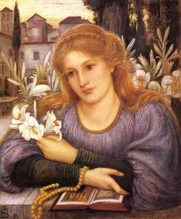 Convent Lily by Marie Spartali Stillman, hand-painted oil painting reproduction