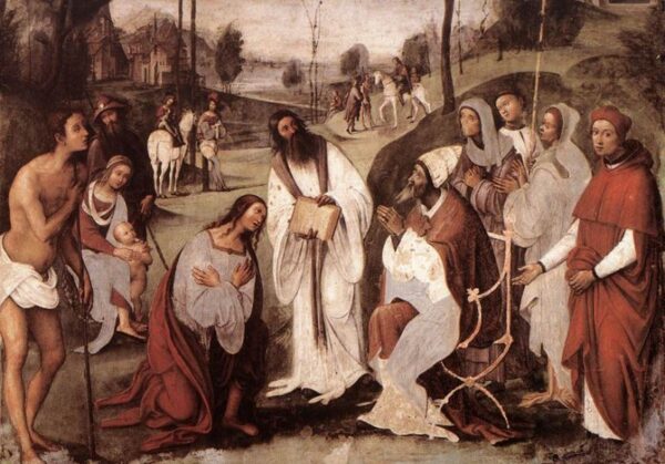 Conversion of Saint Valerian by Lorenzo Costa, hand-painted oil painting reproduction