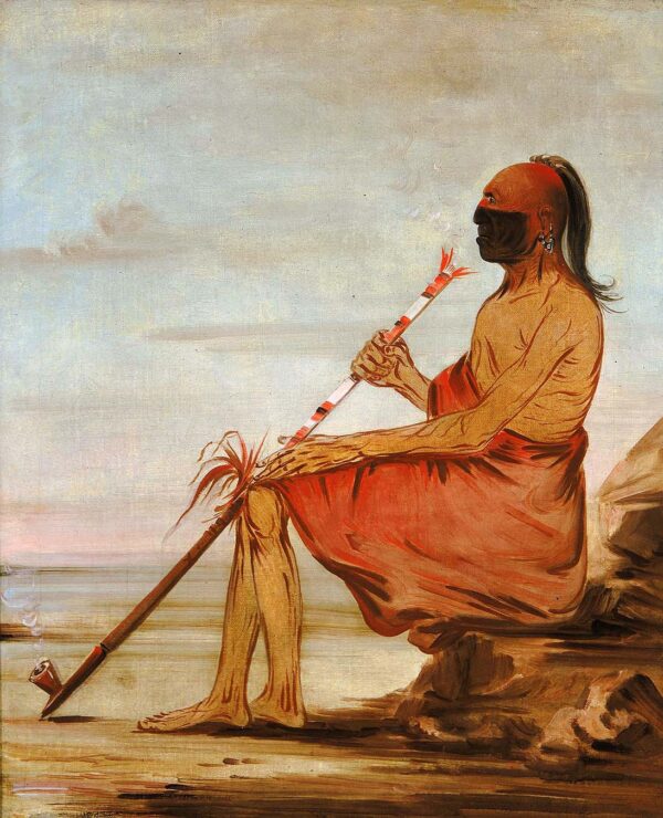 Coo coo coo, The Owl, an Aged Chief by George Catlin, hand-painted oil painting reproduction
