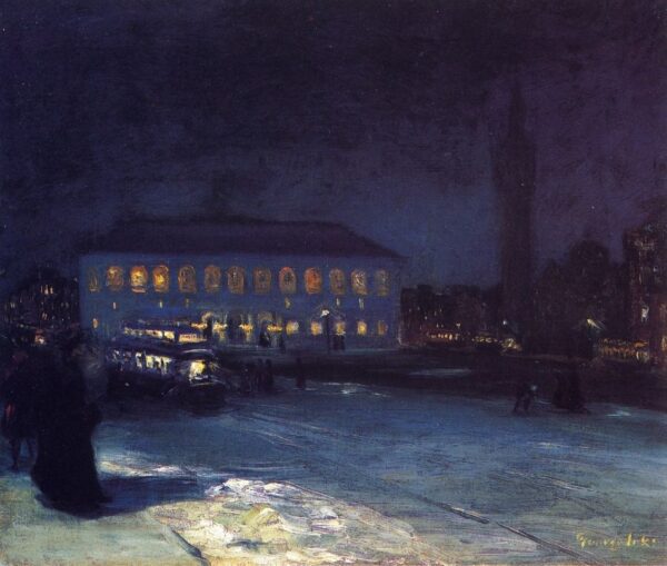 Copley Square by George Luks, hand-painted oil painting reproduction