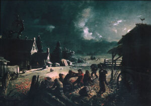 Corn Husking by David Gilmour Blythe, hand-painted oil painting reproduction