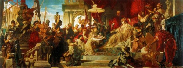 Venice Pays Homage to Caterina Cornaro by Hans Makart, hand-painted oil painting reproduction