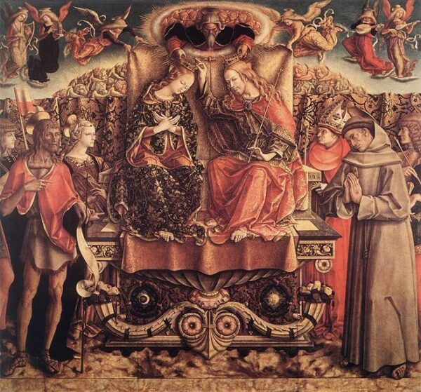 Coronation of the Virgin by Carlo Crivelli, hand-painted oil painting reproduction