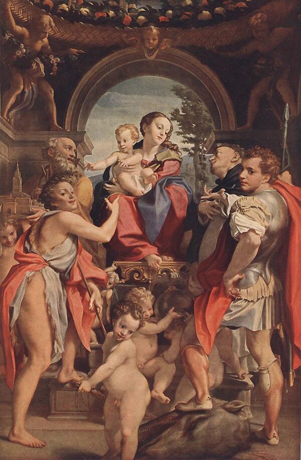 Madonna with St George by Correggio, hand-painted oil painting reproduction