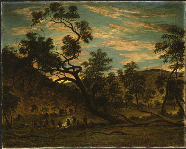 Corroboree by John Glover, hand-painted oil reproduction
