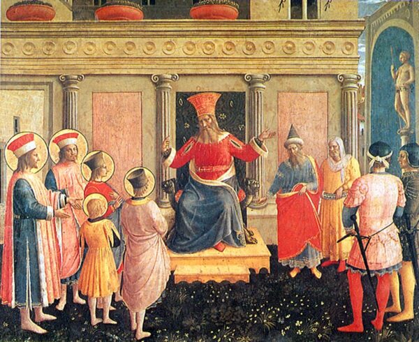 Cosmas and Damian before Lycias by Fra Angelico, hand-painted oil reproduction