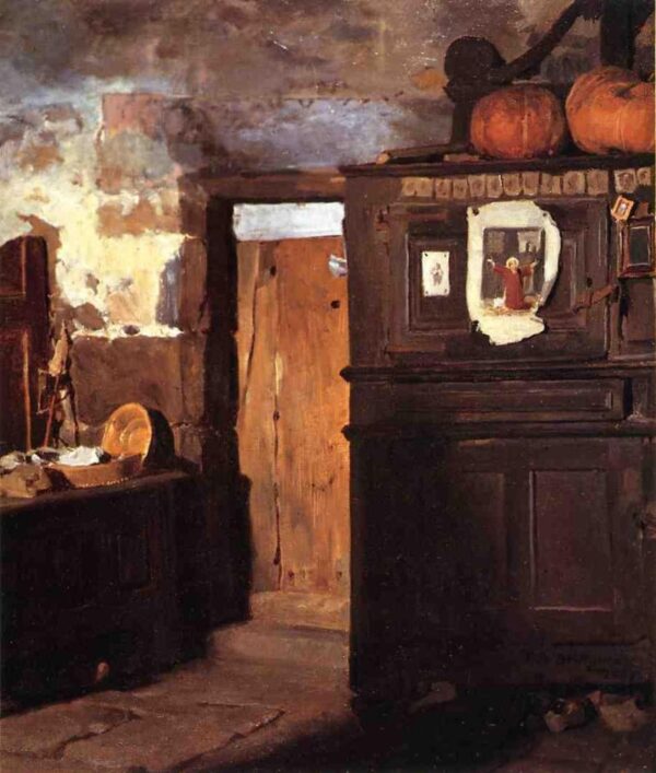 Cottage Interior by Frederick Arthur Bridgman, hand-painted oil painting reproduction