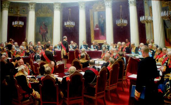 Ceremonial Session of the State Council by Ilya Repin, hand-painted oil painting reproduction