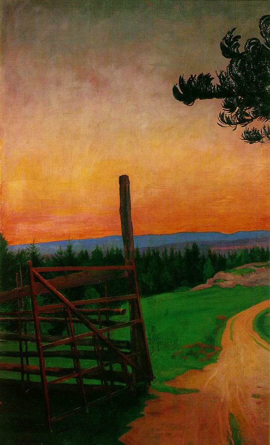 Country Road by Harald Sohlberg, hand-painted oil reproduction