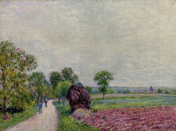 Countryside near Moret by Alfred Sisley, hand-painted oil painting reproduction