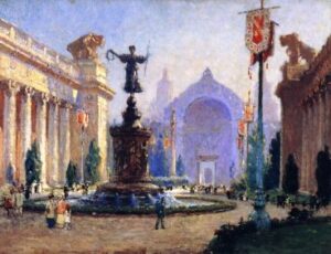 Court of the Four Seasons by Colin Campbell Cooper, hand-painted oil painting reproduction