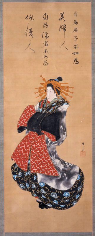 Courtesan by Ando Hiroshige, hand-painted oil reproduction