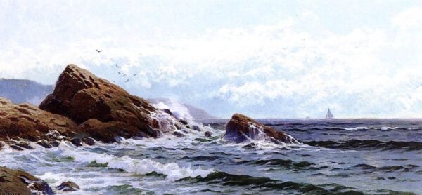 Crashing Waves by Alfred Thompson Bricher, hand-painted oil painting reproduction
