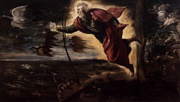 Creation of the Animals by Tintoretto, hand-painted oil painting reproduction