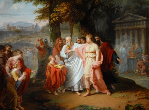 Telemachus Refusing the Crown of Crete by François Gérard, hand-painted oil reproduction