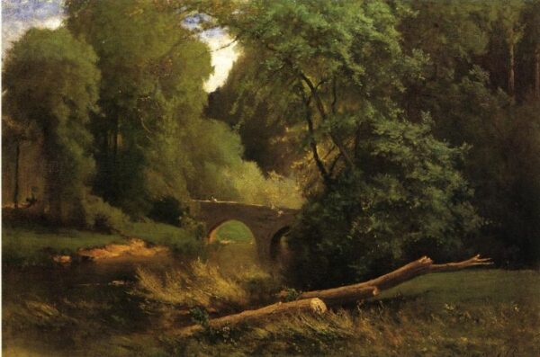 Cromwell’s Bridge by George Inness, hand-painted oil painting reproduction