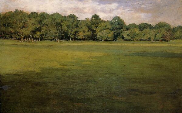 Croquet Lawn, Prospect Park by William Merritt Chase, hand-painted oil painting reproduction