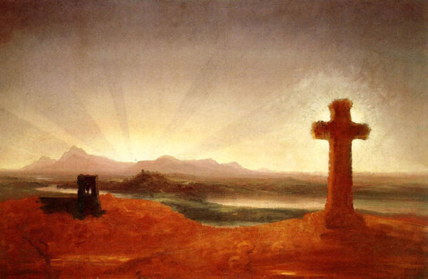 Cross At Sunset by Thomas Cole, hand-painted oil painting reproduction
