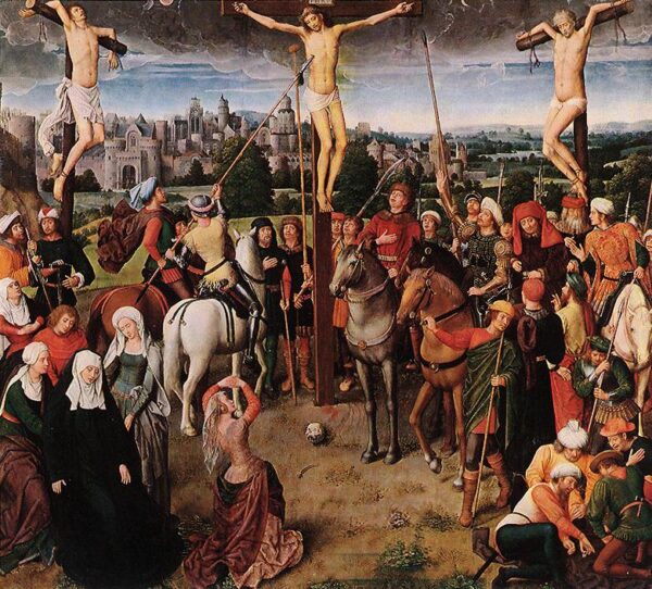 Crucifixion by Hans Memling, hand-painted oil painting reproduction