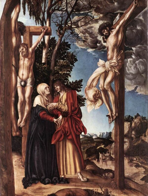 Crucifixion by Lucas Cranach the Elder, hand-painted oil painting reproduction