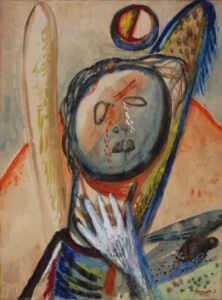 Crying Angel by Imre Ámos, hand-painted oil painting reproduction