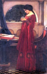 Crystal Ball by John William Waterhouse, hand-painted oil painting reproduction