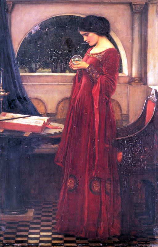 Crystal Ball by John William Waterhouse, hand-painted oil reproduction