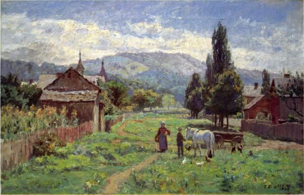 Cumberland Mountains by Theodore Clement Steele, hand-painted oil painting reproduction