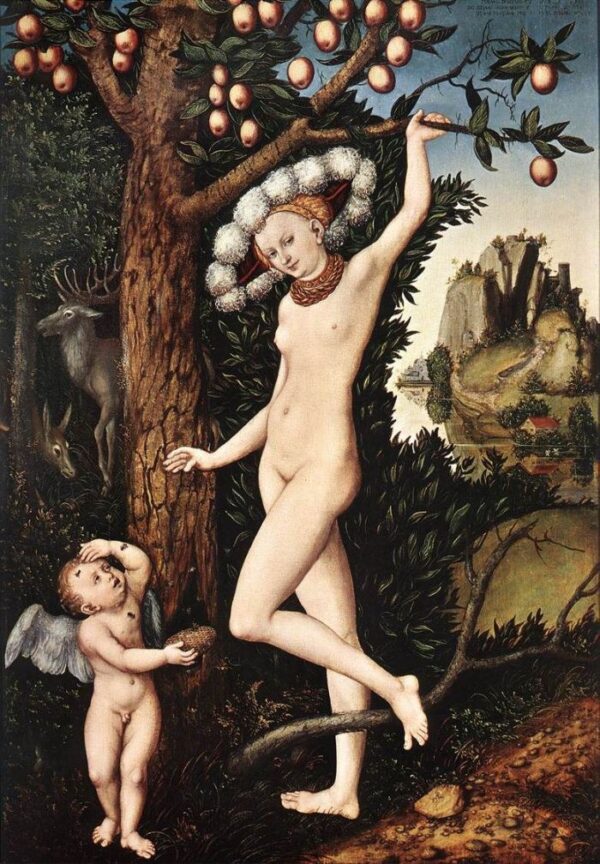 Cupid Complaining to Venus by Lucas Cranach the Elder, hand-painted oil painting reproduction