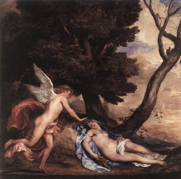 Cupid and Psyche by Sir Anthony van Dyck, hand-painted oil painting reproduction
