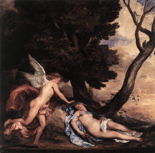 Cupid and Psyche by Sir Anthony van Dyck, hand-painted oil painting reproduction