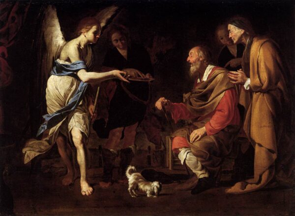 Curing of Tobias by Bernardo Cavallino, hand-painted oil painting reproduction