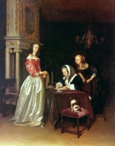 Curiosity by Gerard ter Borch, hand-painted oil painting reproduction