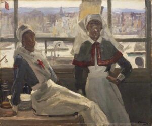Le Havre – Nurse Billam and Sister Currier by John Lavery, hand-painted oil painting reproduction