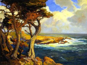 Cypress Victor of Many Battles by Franz Bischoff, hand-painted oil painting reproduction