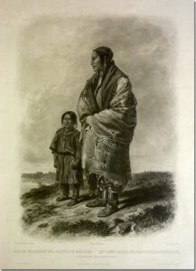 Dacota Woman and Assiniboin Girl by Karl Bodmer, hand-painted oil painting reproduction