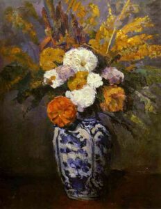 Dahlias by Paul Cézanne, hand-painted oil painting reproduction