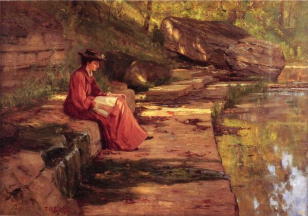 Daisy by the River by Theodore Clement Steele, hand-painted oil painting reproduction