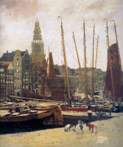 Damrak Amsterdam by George Hendrik Breitner, hand-painted oil painting reproduction