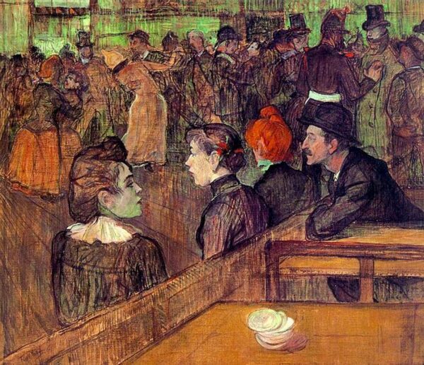 Dance in the Moulin of the Galette by Toulouse-Lautrec, hand-painted oil painting reproduction