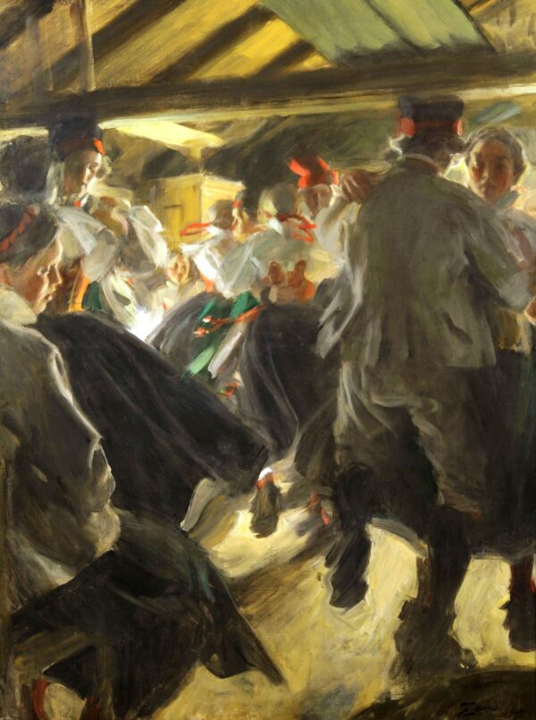 Dance in the Gopsmorkate by Anders Zorn, hand-painted oil painting reproduction