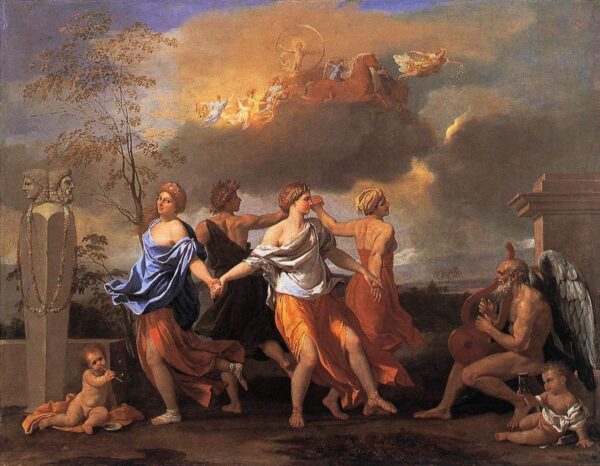 Dance to the Music of Time by Nicolas Poussin, hand-painted oil painting reproduction