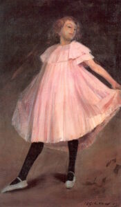 Dancer In A Pink Dress by William Glackens, hand-painted oil painting reproduction