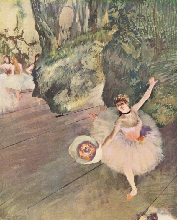 Dancer with a Bouquet of Flowers by Edgar Degas, hand-painted oil painting reproduction