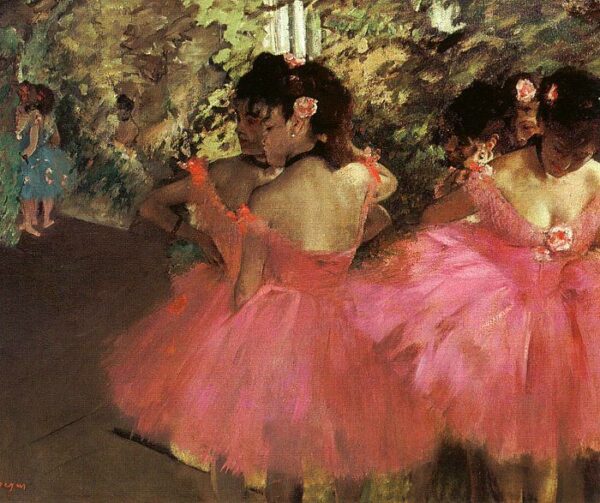Dancers in Pink by Edgar Degas, hand-painted oil painting reproduction
