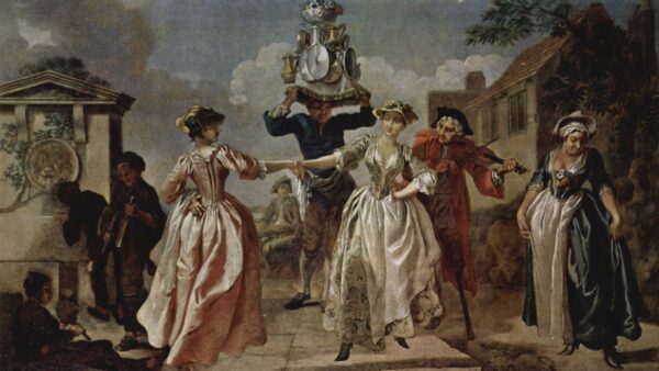 Dancing Milkmaids by Francis Hayman, hand-painted oil painting reproduction