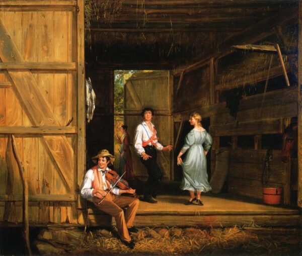 Dancing on the Barn Floor by William Sidney Mount, hand-painted oil painting reproduction